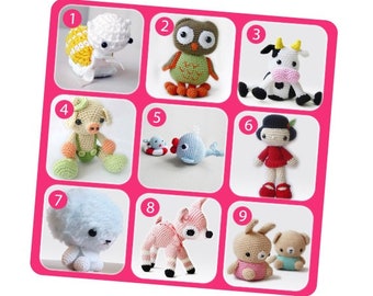 Special Deal - Amigurumi Crochet Patterns - Purchase 5 and Get 1 for Free