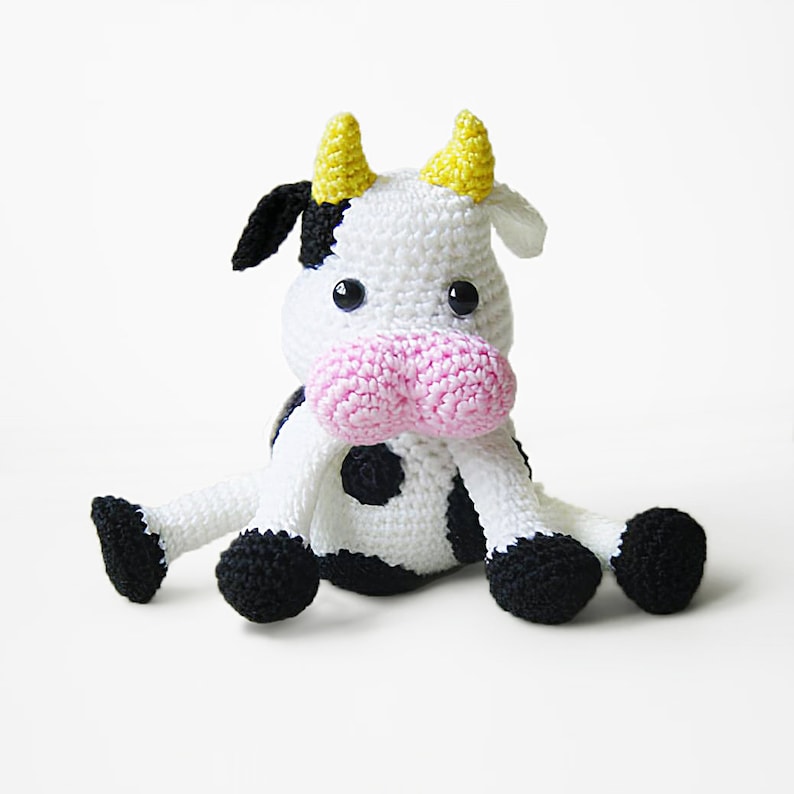 Kuh Häkelanleitung, PDF-Anleitung Amigurumi Happy Cow Bild 1