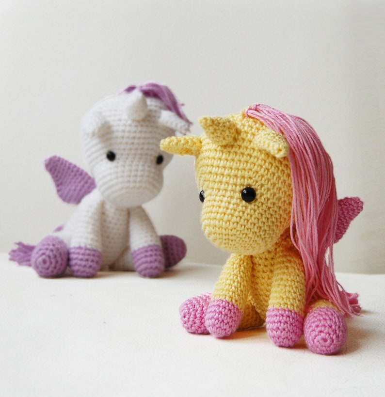 Crochet unicorn pattern Amigurumi Peachy Rose the Unicorn, stuffed doll, softie, plushie, pdf download image 5