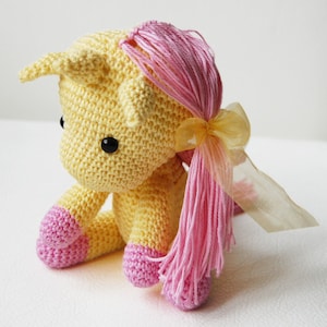 Crochet unicorn pattern Amigurumi Peachy Rose the Unicorn, stuffed doll, softie, plushie, pdf download image 3