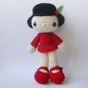 Amigurumi crochet pattern Vicky the Doll, PDF tutorial, crochet doll, stuffed doll image 4