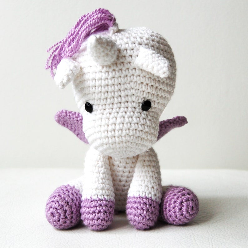 Crochet unicorn pattern Amigurumi Peachy Rose the Unicorn, stuffed doll, softie, plushie, pdf download image 2
