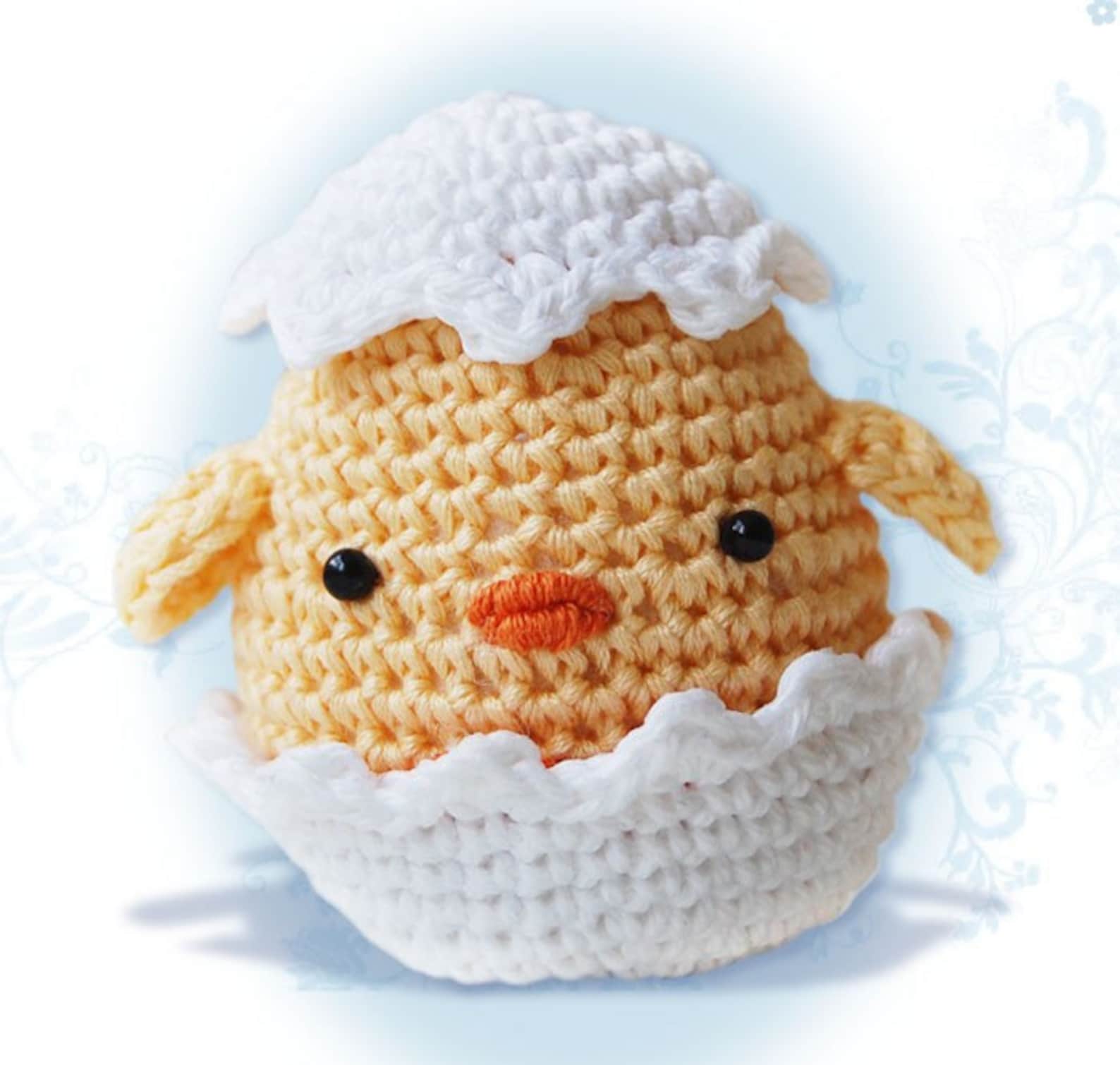 Amigurumi Crochet Chick Pattern Easter Chick in an Egg Shell Etsy