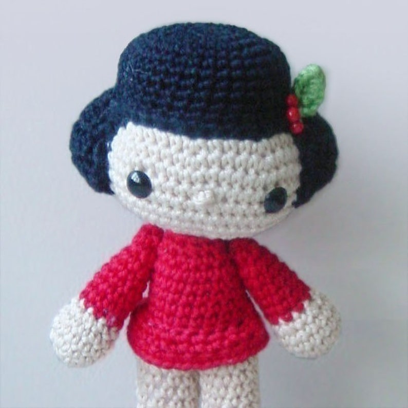 Amigurumi crochet pattern Vicky the Doll, PDF tutorial, crochet doll, stuffed doll image 2