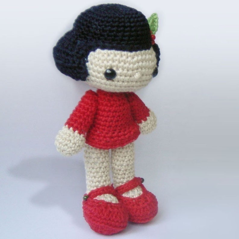 Amigurumi crochet pattern Vicky the Doll, PDF tutorial, crochet doll, stuffed doll image 1