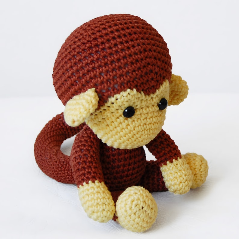 Amigurumi crochet monkey pattern Amigurumi Johnny the Monkey image 1