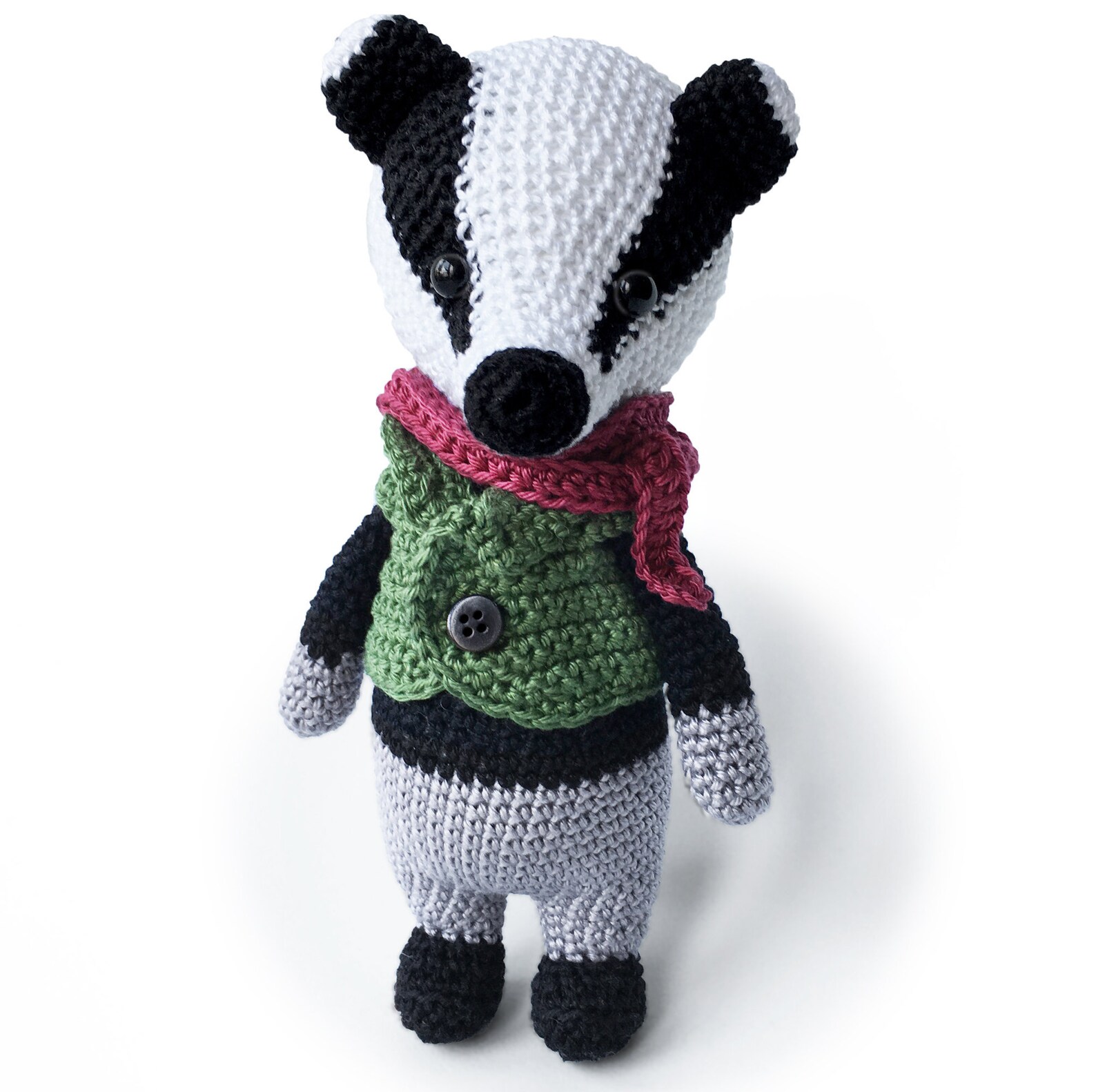 Amigurumi Crochet Badger Pattern Juniper the Badger PDF Etsy