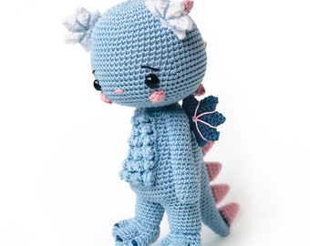 Amigurumi Häkelanleitung - Leda the Dragon - pdf, Stofftier, Plüschtier, Softie