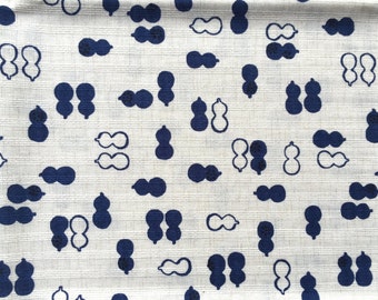 Traditional Japanese Fabric - Cotton Fabric - Gourds - Natural Cream Fabric Half Yard (F66)