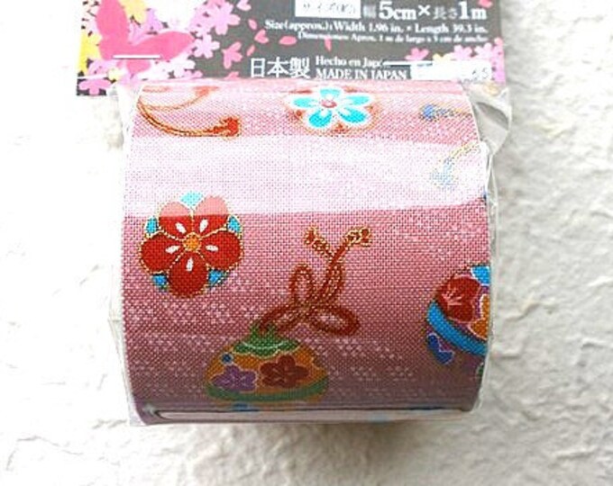 Japanese Fabric Tape Plum Blossoms Flower Pink Etsy