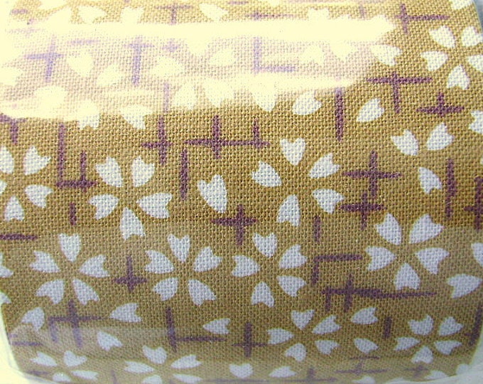 Japanese Fabric Tape Mustard Yellow Cherry Blossoms Etsy