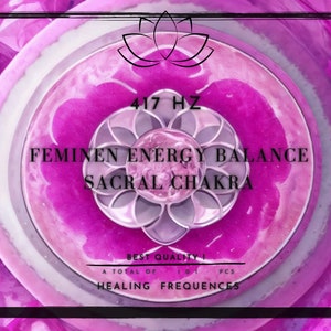 101 pièces d'énergie féminine 417 Hz, diapasons pour la méditation et l'équilibrage du chakra sacré, outils de fréquence énergétique