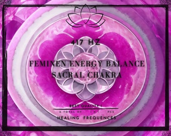 101 piezas 417 Hz energía femenina, diapasones para meditación y equilibrio de chakra sacro, herramientas de frecuencia de energía