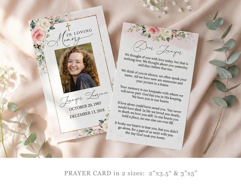 Editable Funeral Bundle Template Pink Blush White Roses Watercolor ...