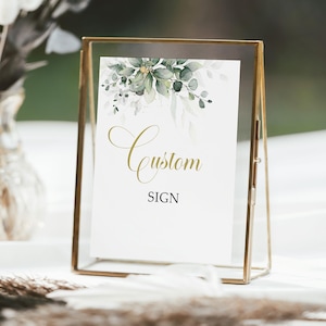 Editable Baptism Custom Sign Template, Greenery Baptism, Printable Baptism Invite, Instant Download, Baby Christening Invitation, #BP36