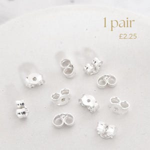 Sterling Silver Earring Backs - Butterfly backs - 925 Push Backs - Earring Stoppers - Scroll Studs - Spare Stud Backs