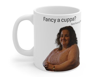 Fancy a Cuppa? Baby Reindeer White Ceramic Mug 11oz martha mug baby reindeer mug trending mug netflix tv show mug