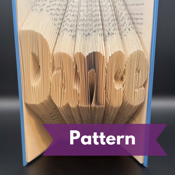 Dance Book Folding Pattern - Bubble Font - Pattern and Instructions Included in Digital Download - Beginner / Novice