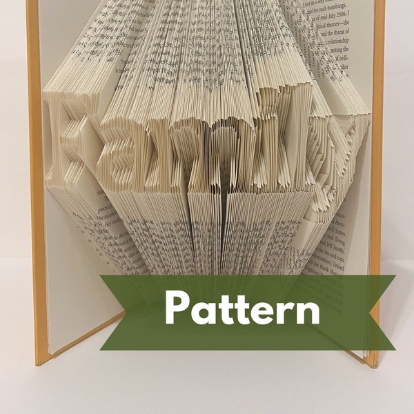 Family Folded Book Art Pattern, Book Folding Pattern, Book Origami, Easy, Beginner, Instructions, DIY