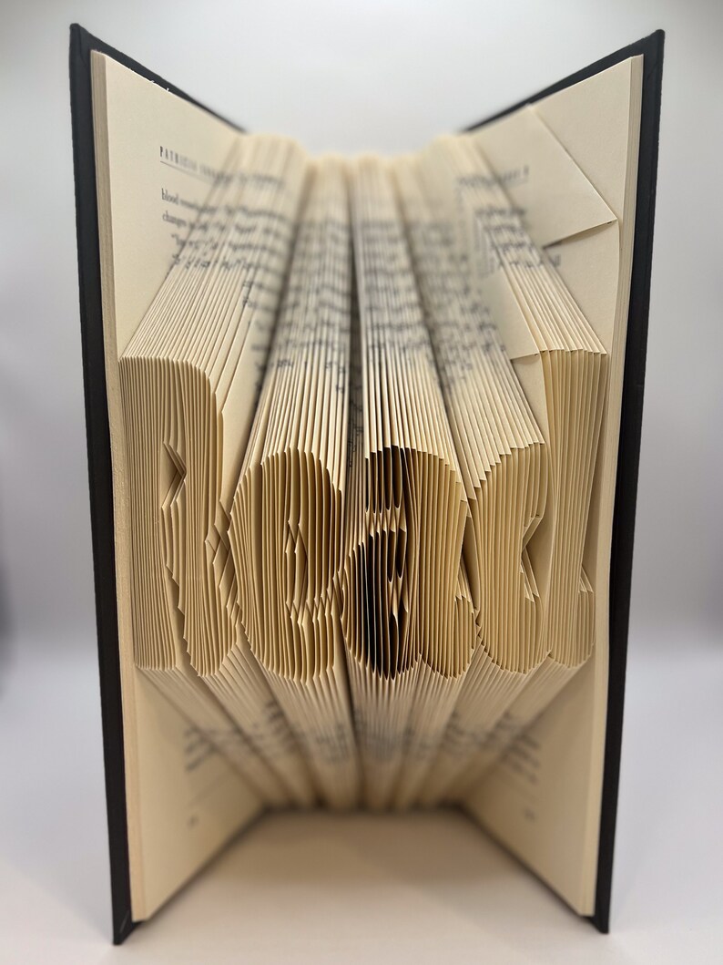 Read Pattern - Bubble Font - Folded Book Art Pattern & Instructions ...