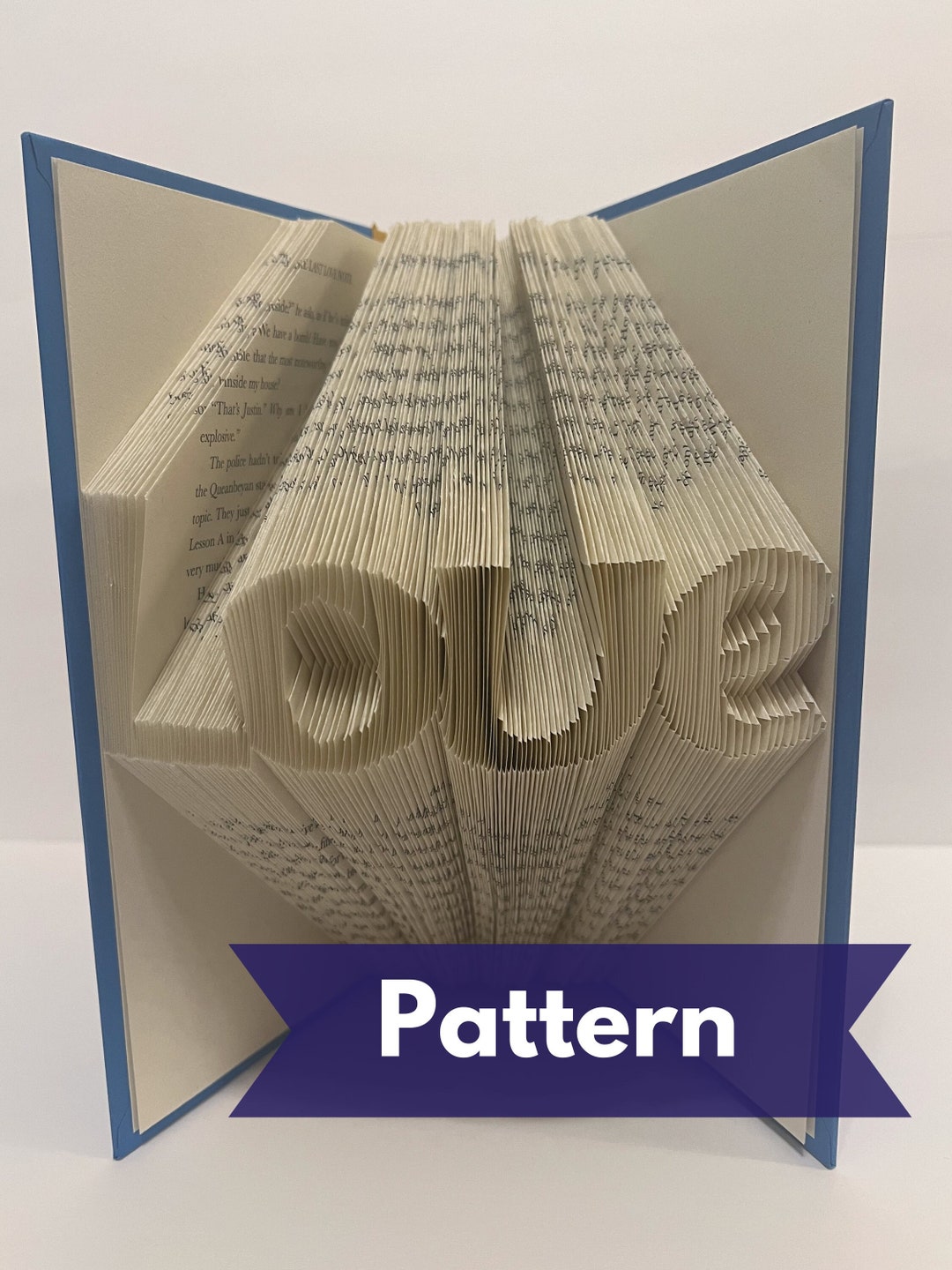 Love Folded Book Art Pattern. Book Folding Pattern and Instructions ...
