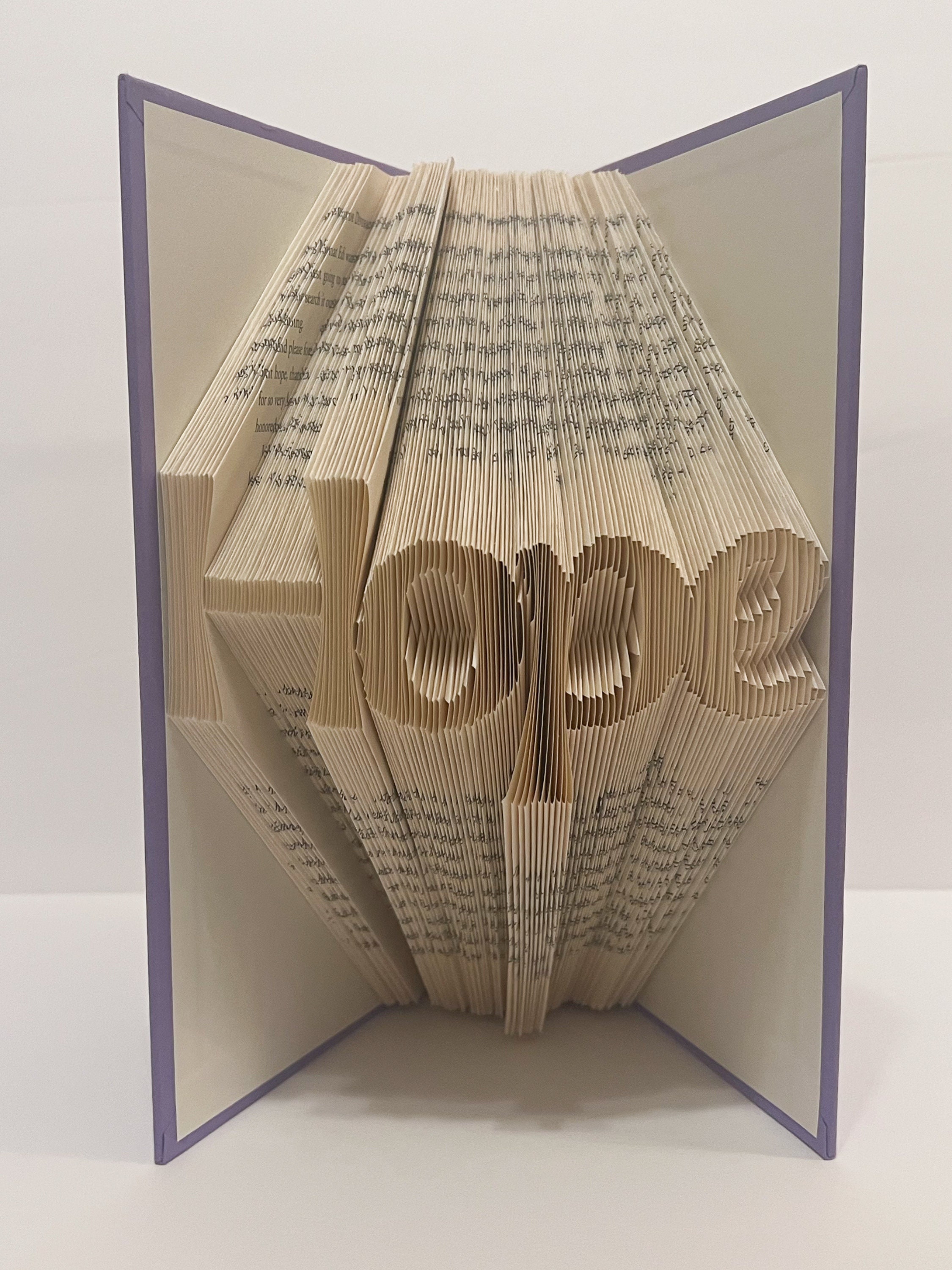 Hope Book Folding Pattern Folded Book Art With Photo Instructions
