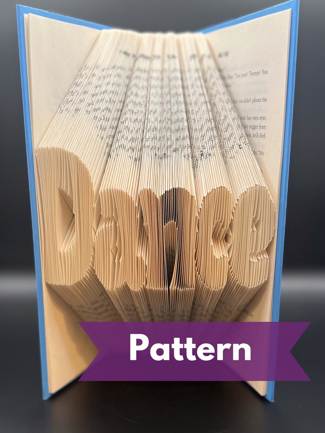 Dance Pattern Book Dance Book Folding Pattern - Bubble Font - Pattern and Instructions ...