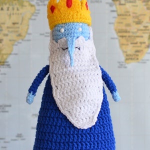 Crochet Frosty Monarch Amigurumi Pattern Adventure Character Kids Room Decor Ice King Doll Gift for Cartoon Fans image 2