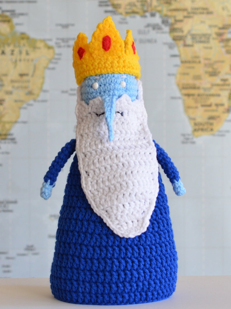 Crochet Frosty Monarch Amigurumi Pattern Adventure Character Kids Room Decor Ice King Doll Gift for Cartoon Fans image 2