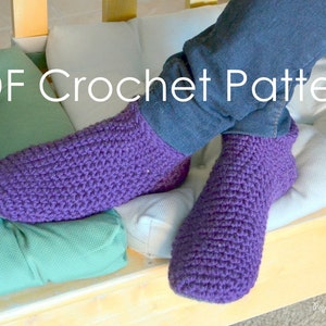 Crochet Sock Slippers Pattern: Chunky Cozy Loungewear (PDF Pattern)