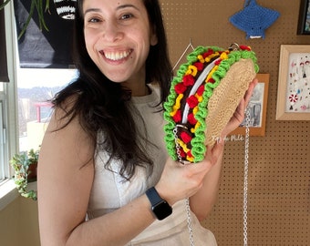 Crochet Taco Bag Pattern Fashion Accessory for Foodies and Taco Fashionistas Unique Style