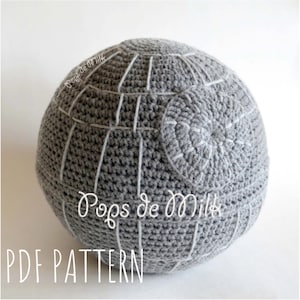 Crochet Star Battle Station Pattern Space Ball Amigurumi Planet Pillow Gift for Sci-fi Fans Nerdy Decor