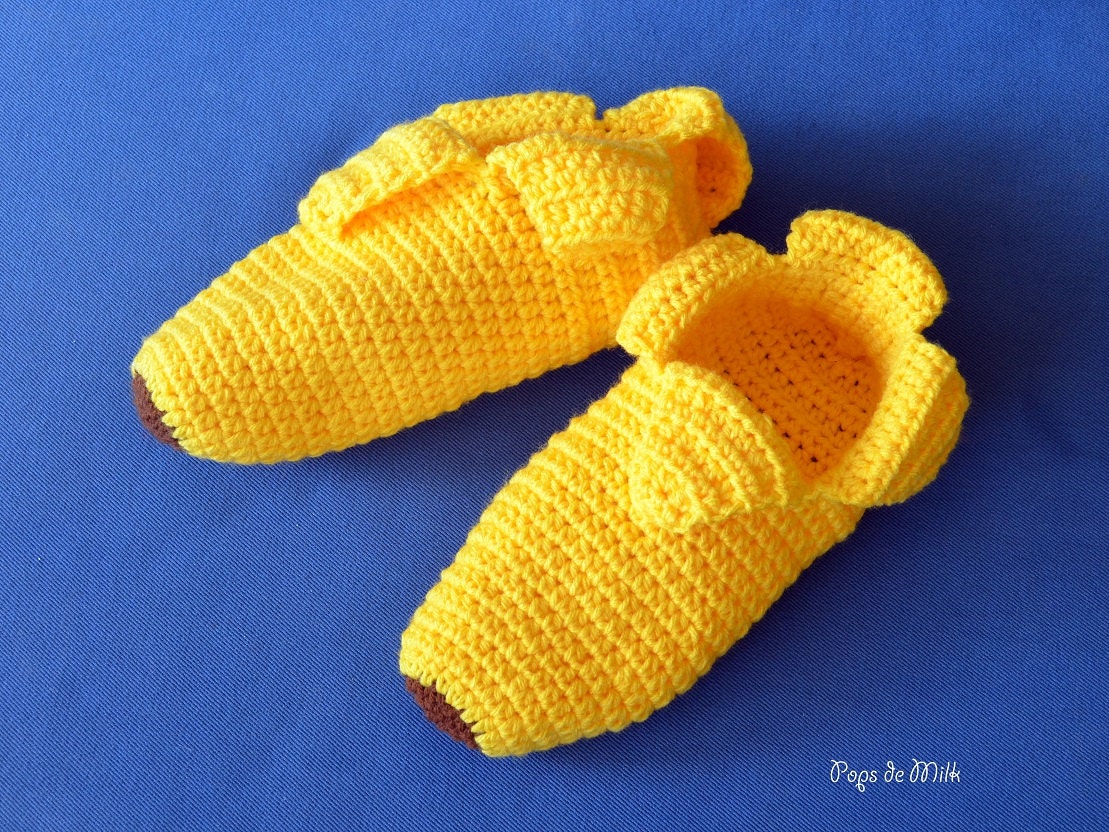 PATTERN: Crochet Banana Peel Slippers — Pops de Milk - Fun and Nerdy ...