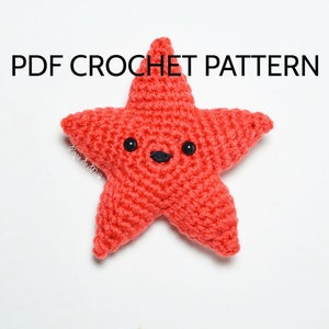 Crochet Starfish Pattern Coastal Decor Handmade Gift for Ocean Lovers Ocean Theme Decor Kids Toy Nursery Decor