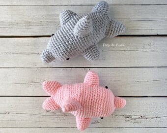 Crochet Dolphin Amigurumi Pattern Nursery Ocean Decor Ocean Lover Gift Cute Crochet Project