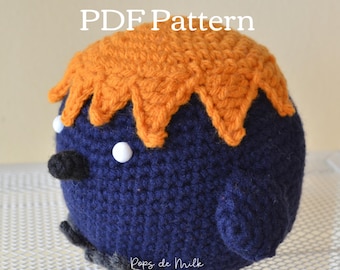 Crochet Crow Amigurumi Pattern Gift for Manga Fans Nerdy Home Decor Kids Room Anime Pillow