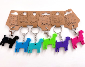 Goat Keychain/Clip. Livestock Keychain. 4-H gift. Dairy goat. Show goat. Goat prize. Goat clip. Goat club. Show gifts. Buyer gift.
