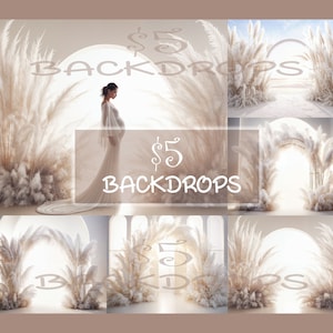 Boho Lite Set Digital Backdrops, Maternity Backgrounds, Studio Backdrops