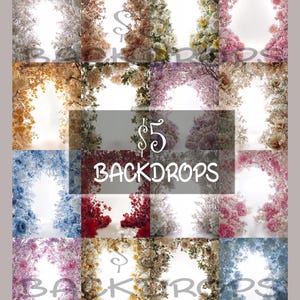 Backlit Frames Set Digital Backdrops, Maternity Backgrounds, Studio Backdrops