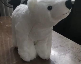 35cm Polar Bear Plushie | Cute Handmade Polar Bear Toy | Soft Stuffed Animal | Kawaii Polar Bear Plush | Adorable Arctic Animal Gift