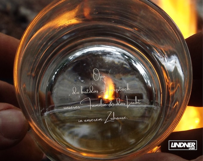 Personalized gift for grandpa "Grandpa, you are the heart of our" personalized whiskey glass with personal message for birthday