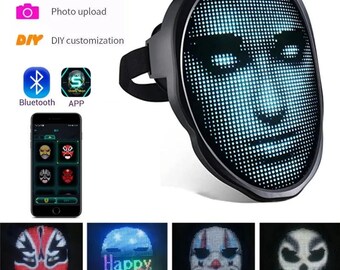 Halloween Face Masks Full Color LED