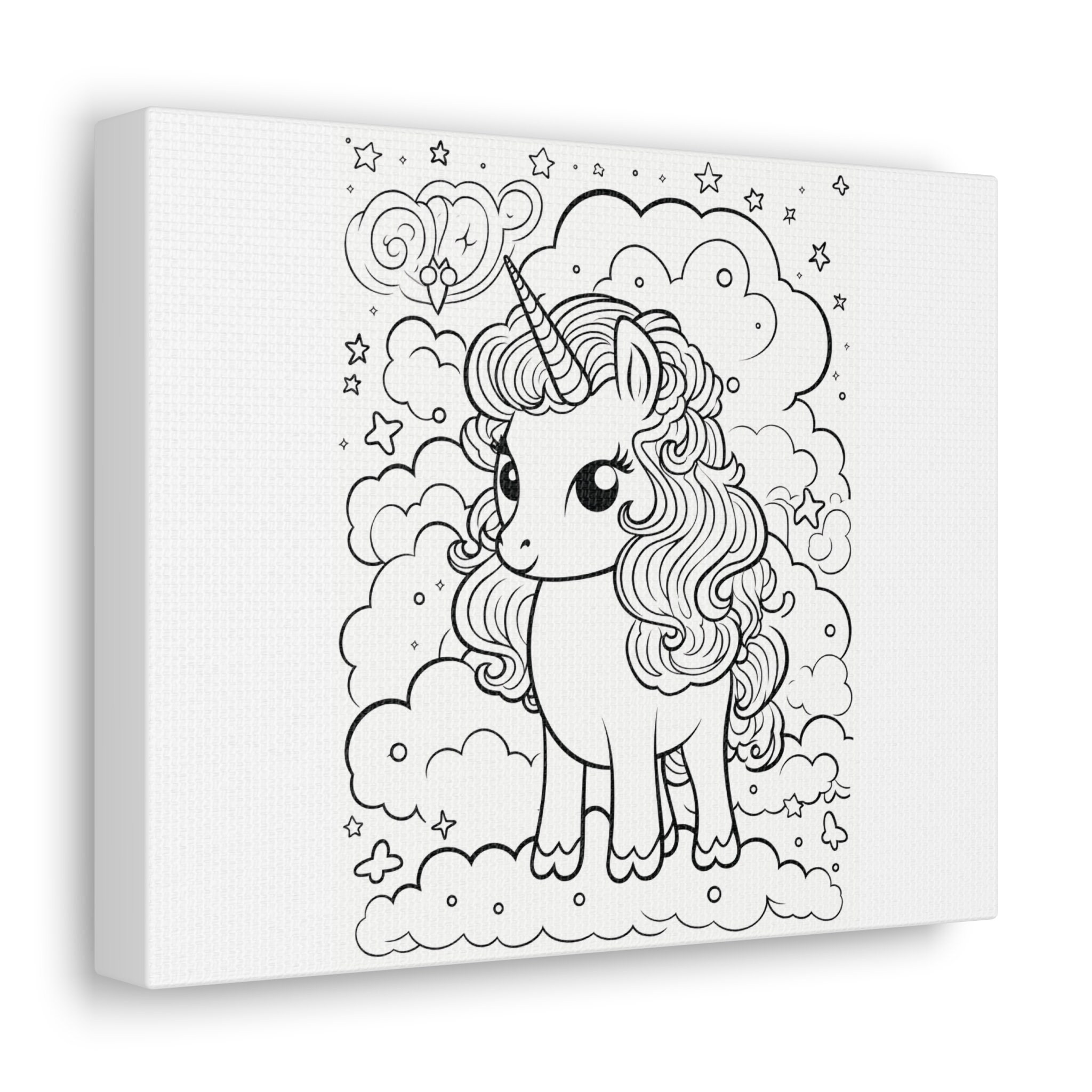 Color Your Own Unicorn Canvas, Kids DIY Room Decor, Kids Party Favor ...