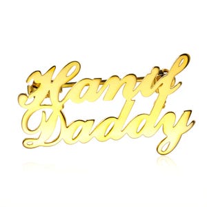 Personalized Name Brooch, Gold Name Brooch, Custom Jewelry, Brooch for Women, Name Lapel Pin, Birthday Gift, Gift For Best Friend