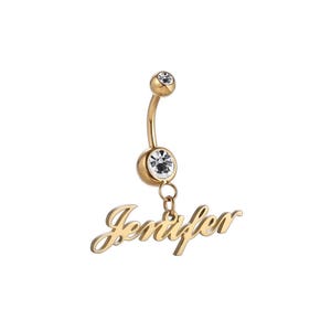 Custom Belly Rings for Women, Name Navel Ring, Personalized Name Belly Button Ring, Body Jewelry, Summer Jewelry, Personalized Birthday Gift