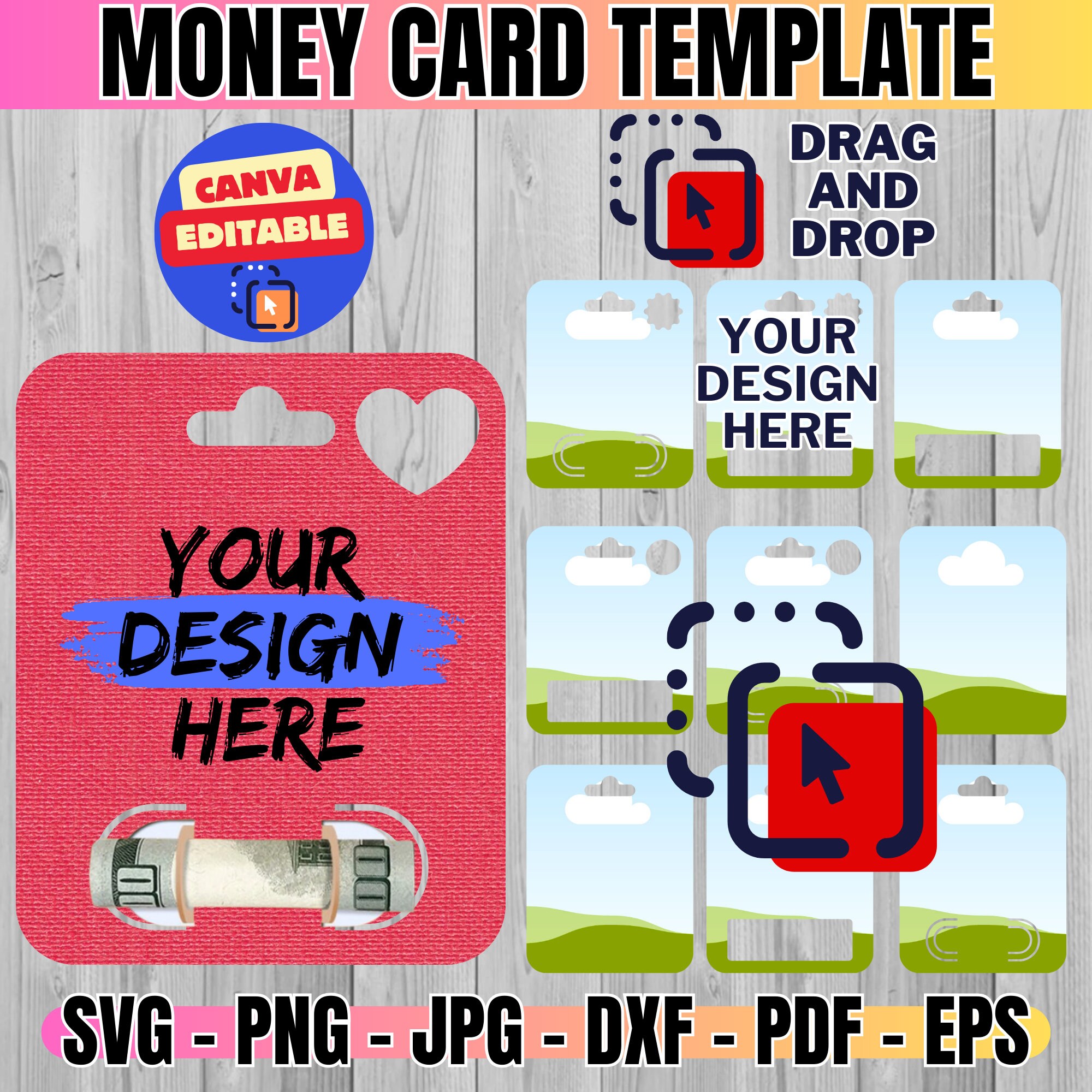 Money Holder Card Template, Money Card Svg, Money Holder Svg, Money Money Holder Card Template, Money Card Svg, Money Holder Svg, Money