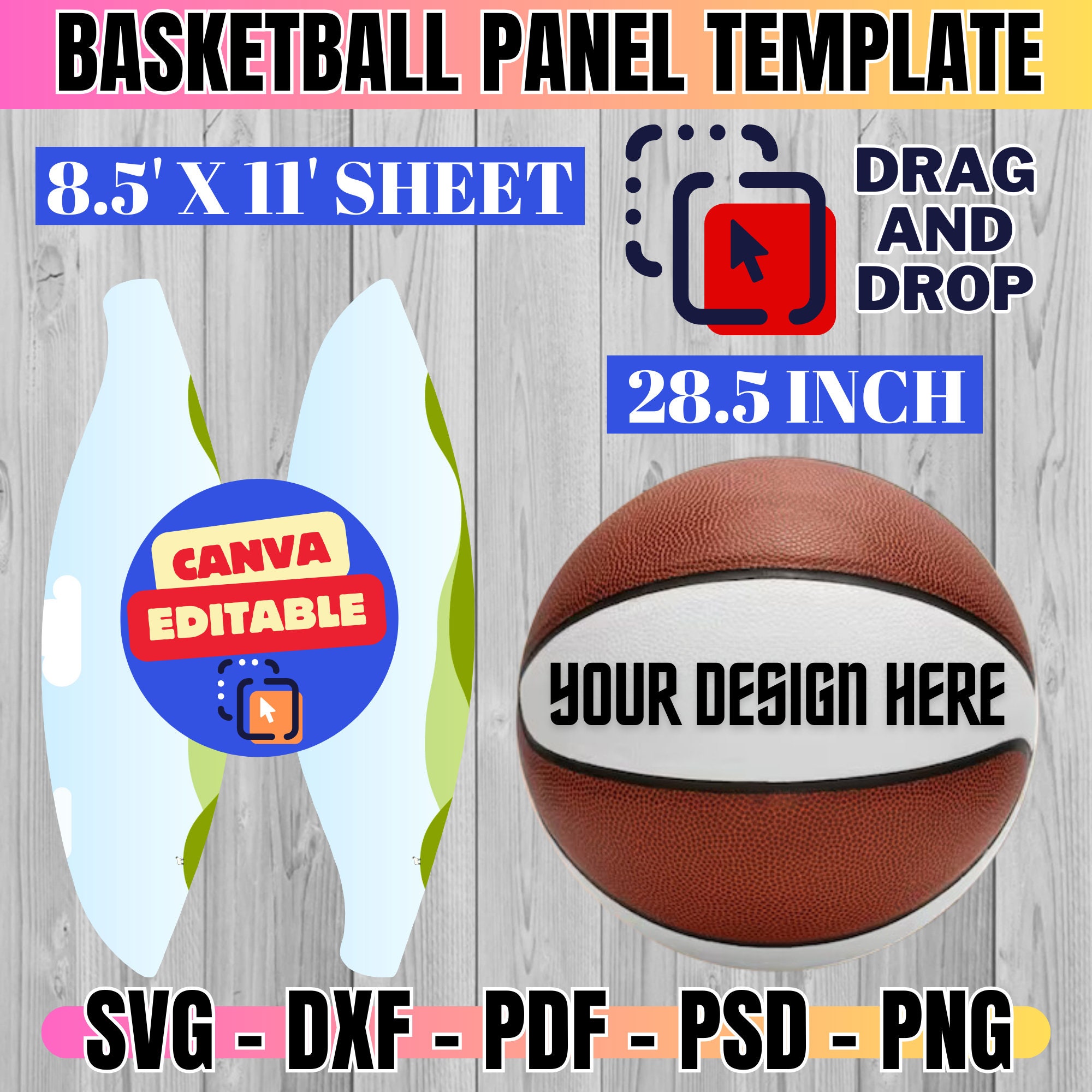 Basketball Panel Template Svg, Blank Basketball Panel Template, Photo Basketball Panel Template Svg, Blank Basketball Panel Template, Photo