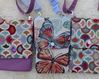 Handmade Phone Sling Bags | Crossbody Mobile Pouch | Fabric Mini Bag | Lightweight Everyday Carry