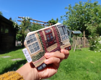 Vintage Lisbon Coin Purse | Handmade Zipper Pouch | Lisbon Gobelin design Mini Wallet
