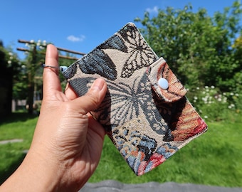 Handmade Fabric Passport Cover | Slim Travel Wallet Holder (10cm x 14cm)